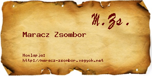 Maracz Zsombor névjegykártya